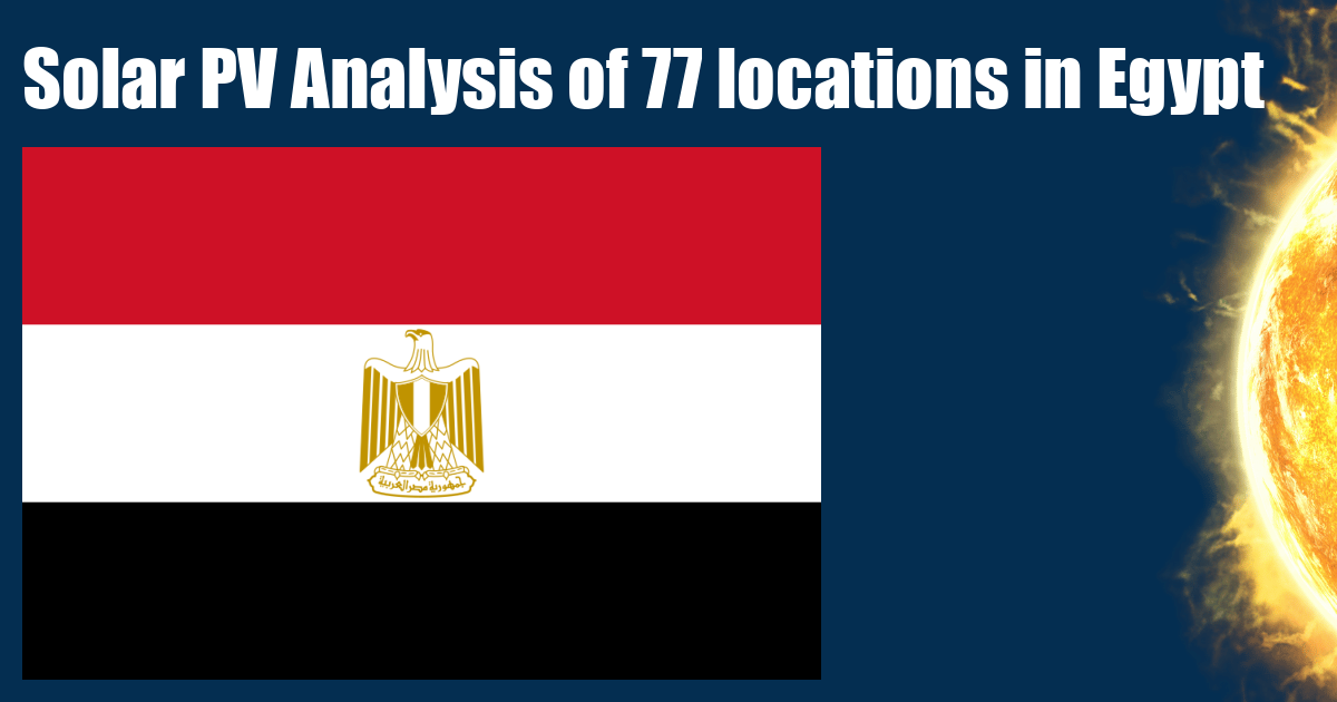 Solar PV potential in Egypt by location - profileSOLAR.com - Solar PV ...