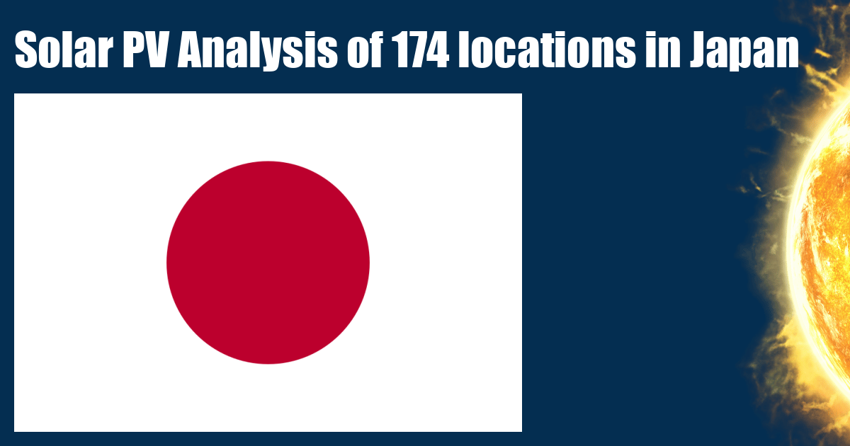 Solar PV potential in Japan by location - profileSOLAR.com - Solar PV ...