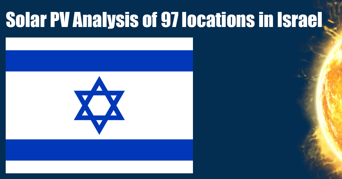 Solar PV potential in Israel by location - profileSOLAR.com - Solar PV ...