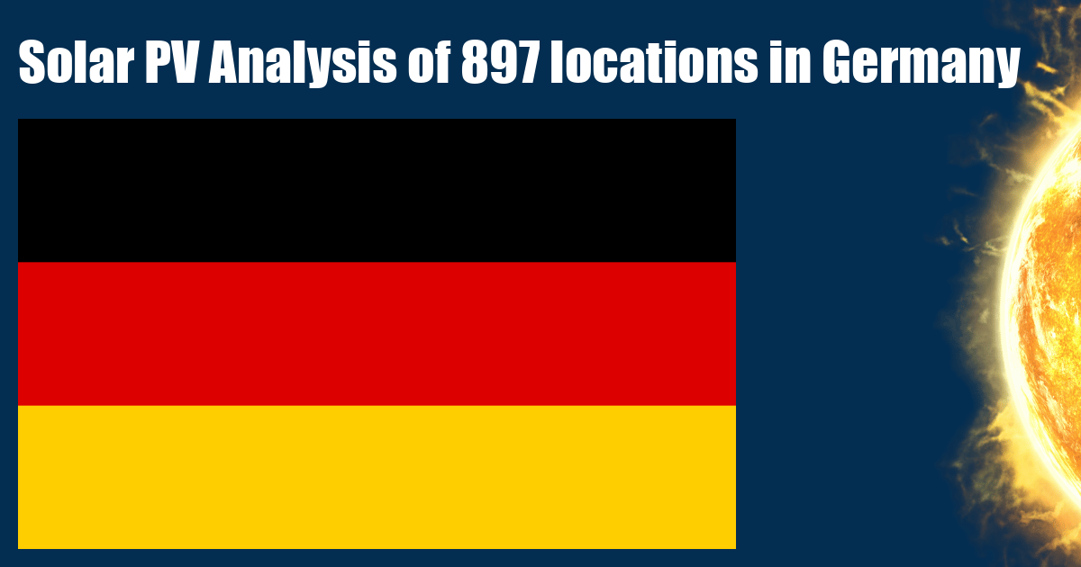 Solar PV potential in Germany by location - profileSOLAR.com - Solar PV ...