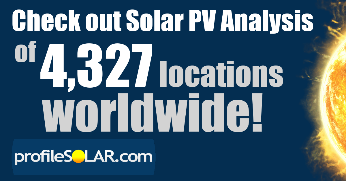 Worldwide Solar PV Analysis of 3,805 Locations